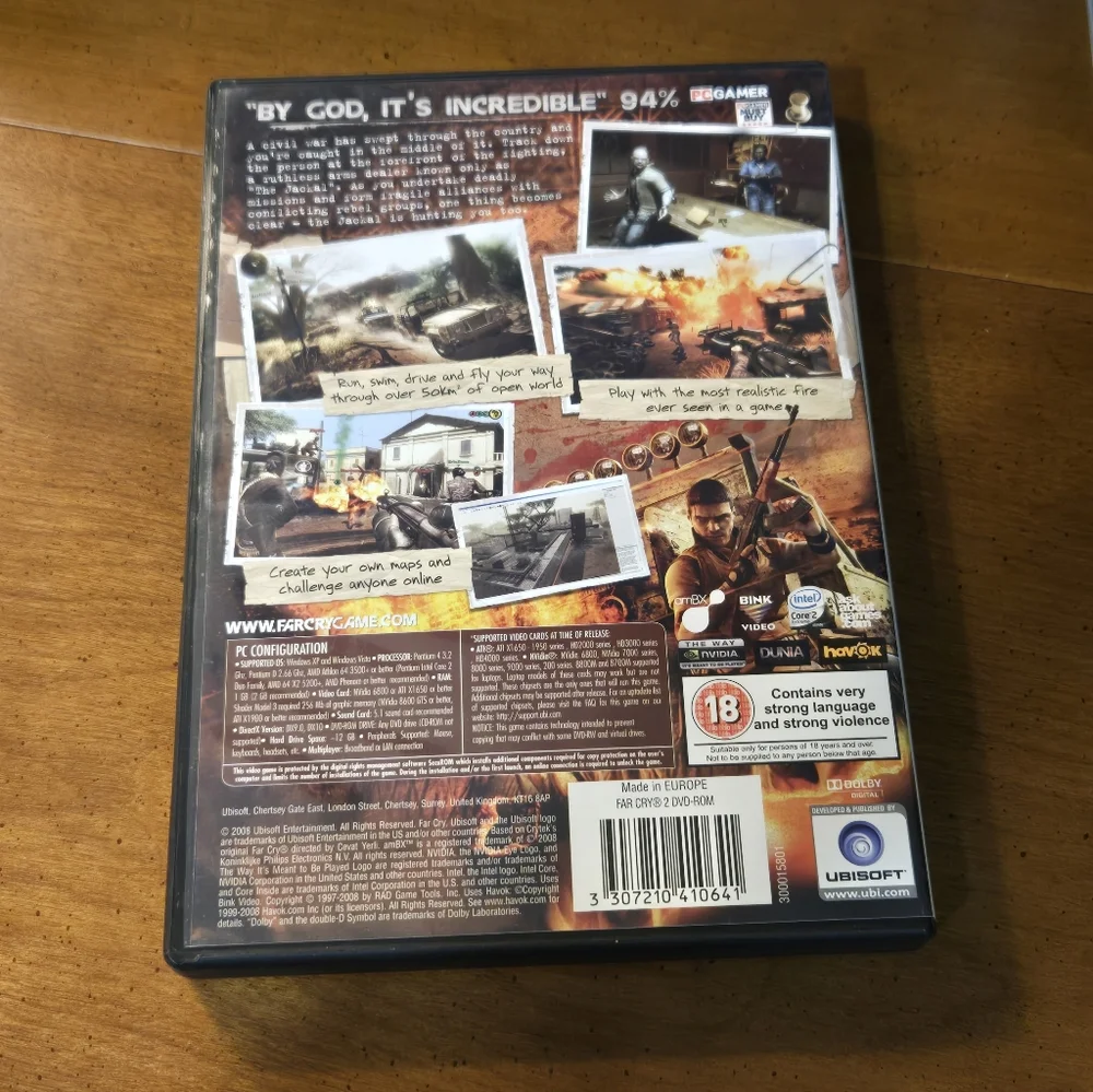 Far Cry 2 PC DVD-ROM by - Black and Orange
